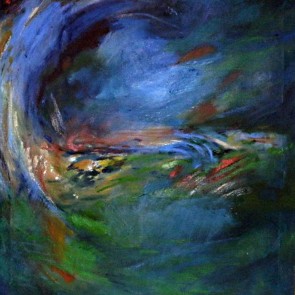 Blue and Green Abstract by Maia Spall