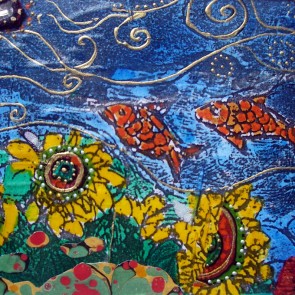 Goldfish in France - collage by Sofiah Garrard