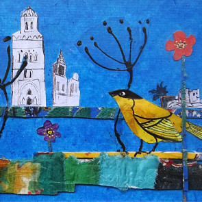 Arrival in the Orientel - collage by Sofiah Garrard