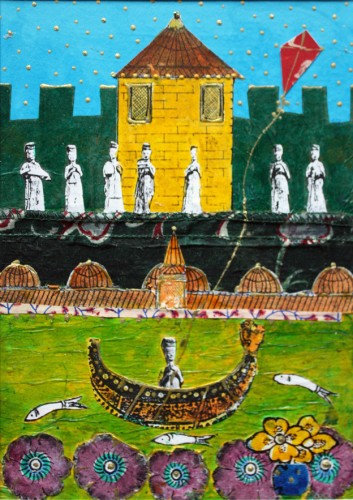 The Yellow House - collage by Sofiah Garrard
