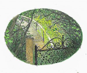 Ink & watercolour on paper, (15x11cm)