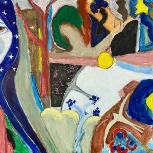 Oil on canvas, unframed, 70x50cm