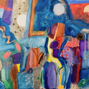 Oil on canvas, unframed, 178x127cm